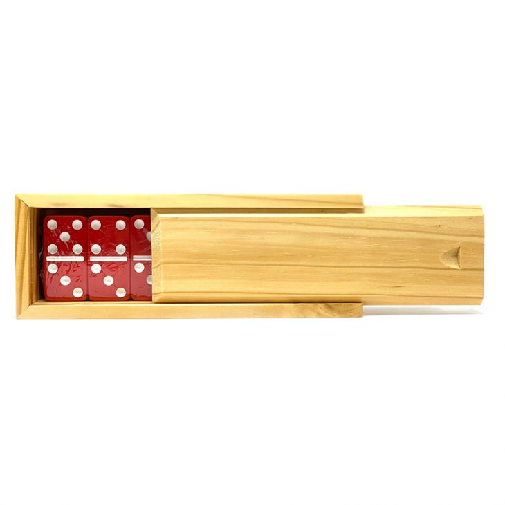 Red Dominoes in Wood Case main image